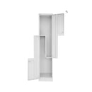 Move Step Door Locker Assembled 1830 H X 380 W X 455Mm D Silver Grey