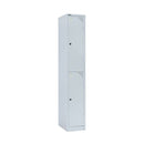 Move Two Tier Locker Assembled 1830 H X 305 W X 455Mm D Silver Grey