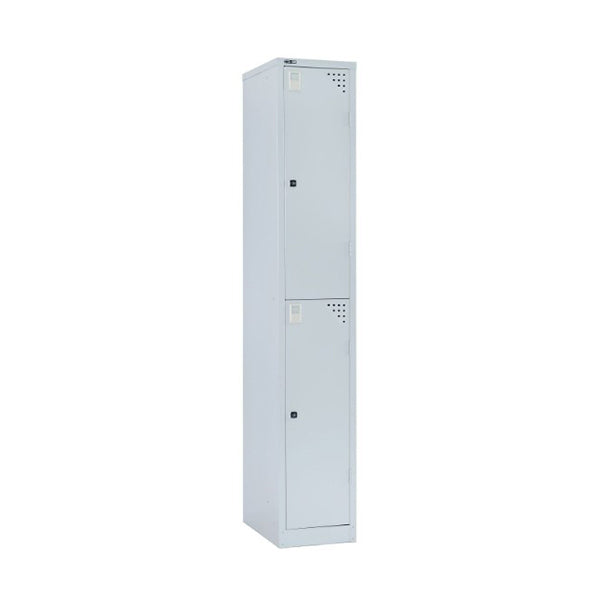 Move Two Tier Locker Assembled 1830 H X 305 W X 455Mm D Silver Grey ...