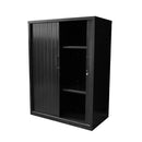 Move Tambour Door Unit 2 Shelves Included 1200 X 900 X 474Mm Black