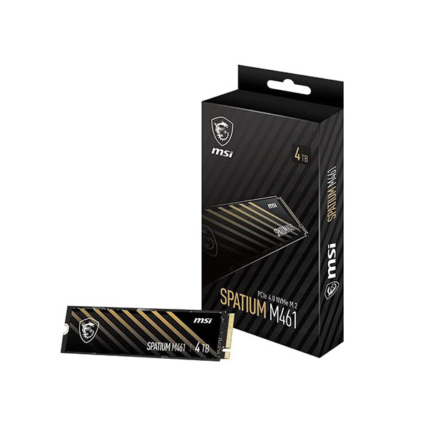 Msi Spatium M461 Pcie Nvme 4Tb Ssd Sequential Read Up To 5000Mbs