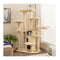 Multi Level Cat Tree With 3 Story Cat Condo 2 Perches And Spring Ball