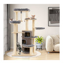 Multi Level Cat Tree With 3 Story Cat Condo 2 Perches And Spring Ball
