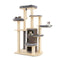 Multi Level Cat Tree With 3 Story Cat Condo 2 Perches And Spring Ball