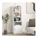 Multifunctional End Side Table With 6 Level Adjustable Shelves