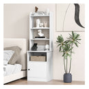 Multifunctional End Side Table With 6 Level Adjustable Shelves