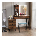 Multifunctional Vanity Table With 3 In 1 Charging Station For Bedroom
