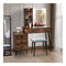 Multifunctional Vanity Table With 3 In 1 Charging Station For Bedroom