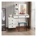 Multifunctional Vanity Table With 3 In 1 Charging Station For Bedroom