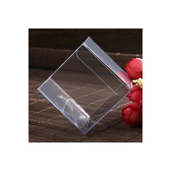 10 Pack Of 10Cm Square Cube Pvc Box Product Showcase Clear Box