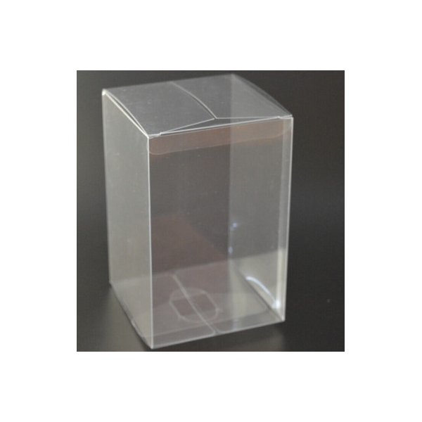 10 Pack Of 8X8X10Cm Clear Pvc Plastic Folding Rectangle Square Boxes