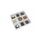 10 Pack Of White Card Chocolate Product Retail Gift Box 9 Bay 4X4X3Cm