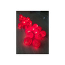 1 Set Of 20 Led Red 5Cm Cotton Ball Battery Powered String Lights