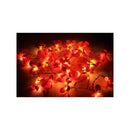 1 Set Of 20 Led Deep Red Frangipani Flower Battery String Lights