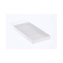 10 Pack Of White Card Square Box Clear Slide On Lid 20 X 20 X 8Cm