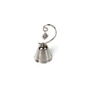 10 Pack Of Silver Wedding Kissing Bell Name Card Stand Holder