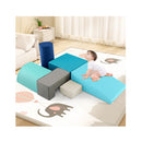 6 Pieces Indoor Climb And Crawl Activity Playset For Kids Navy