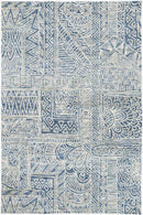 Lagoon Arc Navy Tribal Rug