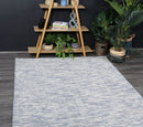 Silver Field Blue Reversible Wool Rug