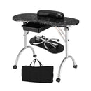 Portable Black Manicure Nail Table For Spa And Salon