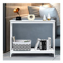 Industrial 2 Tier Narrow Console Table With Storage Shelf For Entryway