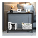 Industrial 2 Tier Narrow Console Table With Storage Shelf For Entryway