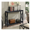 Industrial 2 Tier Narrow Console Table With Storage Shelf For Entryway