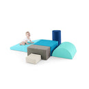 6 Pieces Indoor Climb And Crawl Activity Playset For Kids Navy