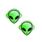 Neon Green Blacklight Alien Pasties