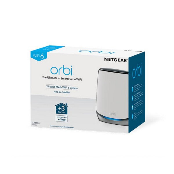Netgear Orbi Whole Home Tri Band Mesh Wifi 6 Satellite