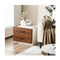 Modern Nightstand With 2 Storage Drawers For Bedroom