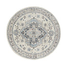 Non Shedding Modern Blue Rug 200 X 200Cm Round