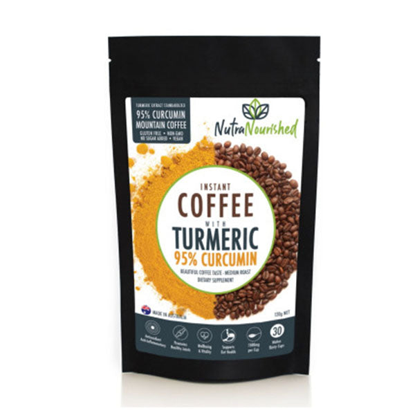 Instant Coffee with 95 percent Pure Organic Curcumin Turmeric Extract Powder 1000mg