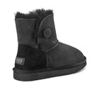 Premium Double Face Sheepskin Short Button Boot Size 11M 12W Us