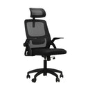 Office Chair with Mesh Headrest & Backrest Black