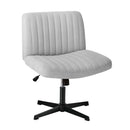 Mid Back Armless Office Chair Adjustable Wide Seat Grey