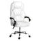 Executive Office Chair Leather Recliner White