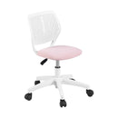 Ergonomic Office Chair Armless Study Chair Height Adjustable for Girls Boys Teens Pink