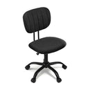 Armless Office Chair with Wheels, Ergonomic 360¬∞ Swivel Home Office Desk Chair, Height Adjustable Computer Task Chair with Fabric Back and Seat for Small Space, Black