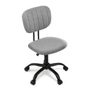 Armless Office Chair with Wheels, Ergonomic 360¬∞ Swivel Home Office Desk Chair, Height Adjustable Computer Task Chair with Fabric Back and Seat for Small Space, Grey