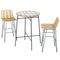 3-Piece Outdoor Bar Set Wicker Table Chairs Patio Bistro