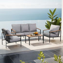 5 Seater Outdoor Sofa Set 4PCS Table Chair Garden Bench Patio Furniture