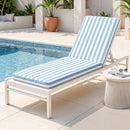 Outdoor Chaise Lounge Cushion Lounge Chair Pad Sunbed Mattress Blue