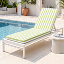 Outdoor Chaise Lounge Cushion Lounge Chair Pad Sunbed Mattress Green