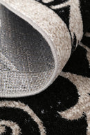 Ember Glen Black Cream Contemporary Rug