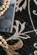 Ember Glen Black Cream Contemporary Rug