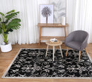 Ember Glen Black Cream Contemporary Rug