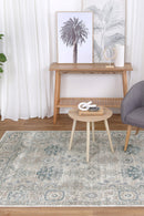 Coral Glen Cream Blue Traditional Rug