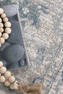 Coral Glen Cream Blue Traditional Rug