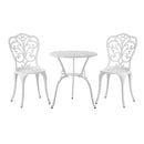 Bistro Outdoor Set Chairs Table 3PCS Cast Aluminium